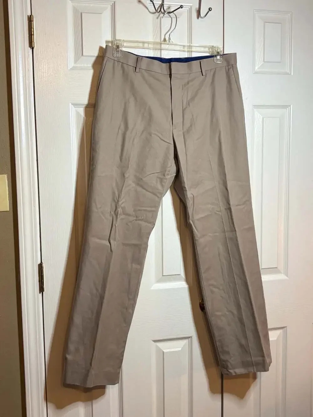 Banana Republic Men's Non-Iron Tailored Slim Fit Dress Pants Beige 34x32 #1253